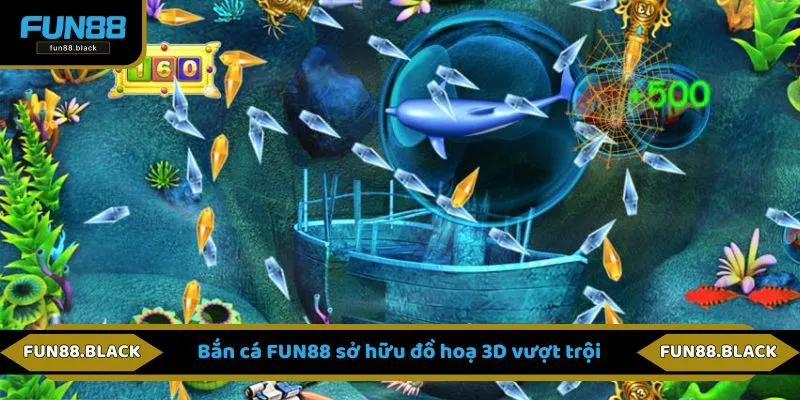 Bắn cá FUN88 sở hữu đồ hoạ 3D vượt trội