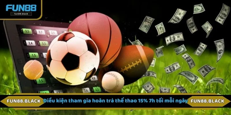 Điều kiện tham gia hoàn trả thể thao 15% 7h tối mỗi ngày