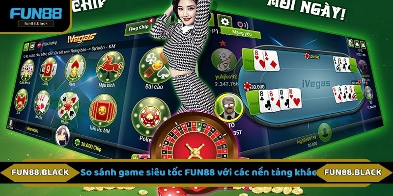 So sánh game siêu tốc FUN88 với các nền tảng khác
